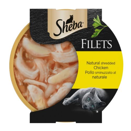SHEBA FILLETS ADULT CAT FOOD TRAY WITH CHICKEN IN GRAVY 60G