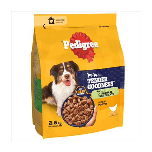 PEDIGREE TENDER GOODNESS DRY ADULT DOG POULY 2.6KG