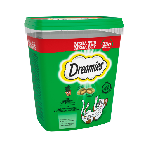 DREAMIES ADULT CAT & KITTEN TREATS WITH IRRESISTIBLE CATNIP 350G