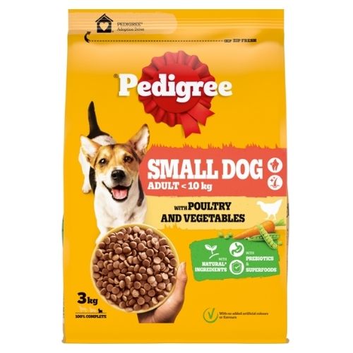 PEDIGREE SMALL DOG COMPLETE DRY WITH POULY AND VEGETABLES 3KG