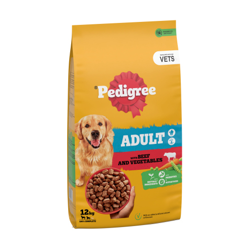 PEDIGREE COMPLETE ADULT DRY DOG FOOD BEEF & VEGETABLES 12KG