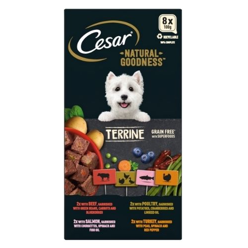 CESAR FLEXI TRAY NATURAL GOODNESS MIXED SELECTION IN LOAF 800G