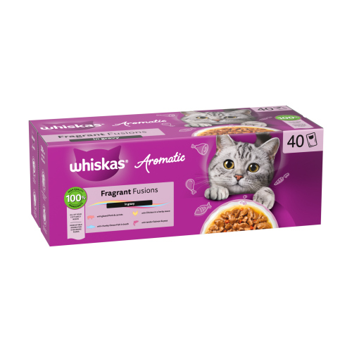 WHISKAS 1+ AROMATIC FRAGRANT FUSIONS SELECTION POUCHES 85G