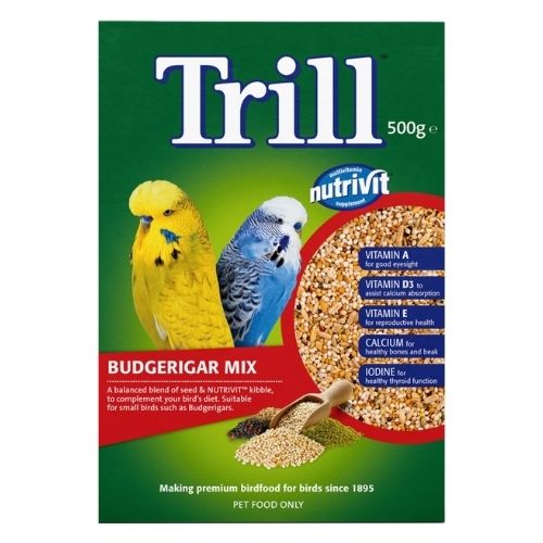 TRILL NUTRIVIT COMPLETE BUDGERIGAR FOOD 500G