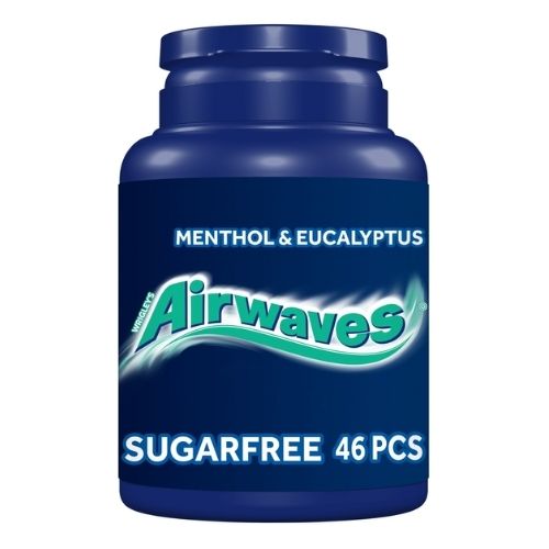 AIRWAVES MENTHOL & EUCALYPTUS SUGAR FREE BOTTLE 46PC 64G