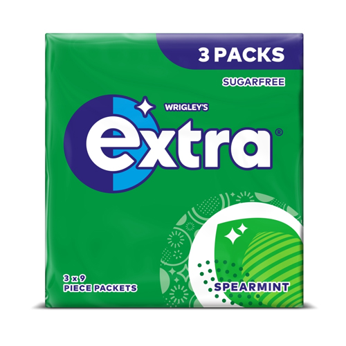 EXTRA SPEARMINT SUGAR FREE 9PC 3 PK 12.6G