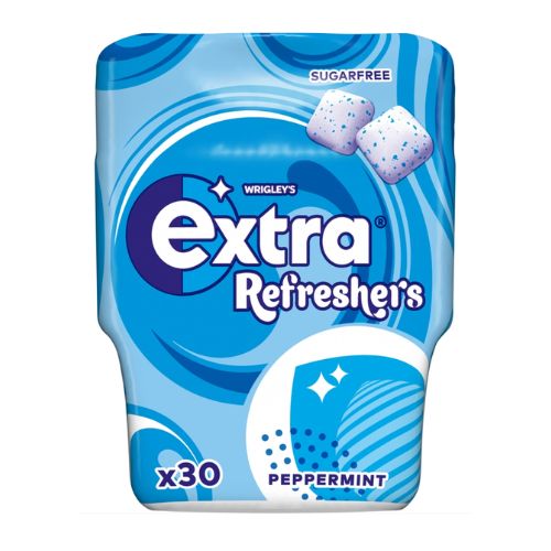 EXTRA PEPPERMINT SUGAR FREE REFRESHERS BOTTLE 30PC 67G