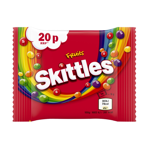 SKITTLES FRUITS FUN SIZE BAGS PMP 20P 18G