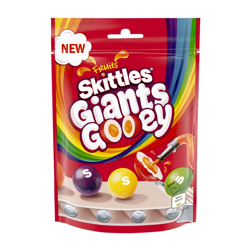 SKITTLES GIANTS GOOEY POUCH 125G