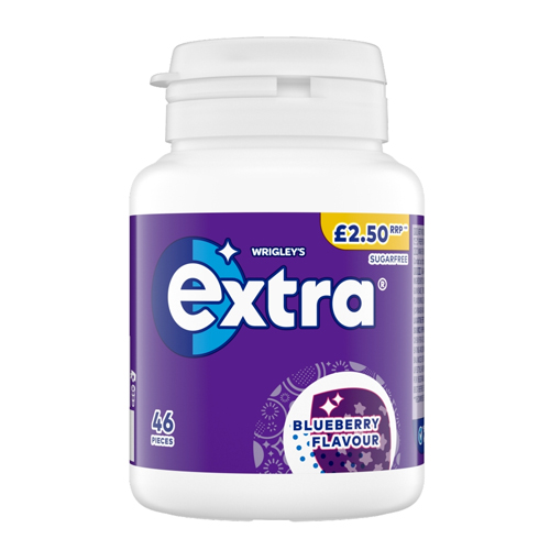 EXTRA BLUEBERRY SUGARFREE BOTTLE 46PC PMP £2.50 64G