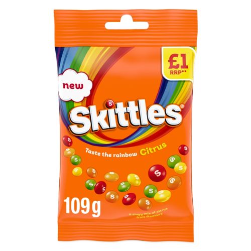SKITTLES CITRUS BAG PMP £1.00 109G