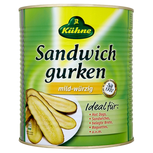 KUHNE GHERKIN SANDWICH SLICES 2.9KG