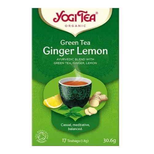 YOGI TEA ORGANIC GREEN TEA ORGANIC GINGER LEMON 17S