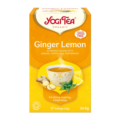 YOGI TEA ORGANIC GINGER LEMON 17 TEA BAGS 30.6G