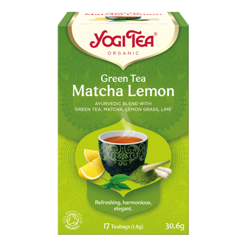 YOGI TEA ORGANIC GREEN TEA MATCHA LEMON 17 TEA BAGS 30.6G