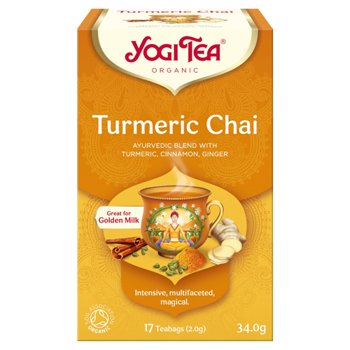 YOGI TEA ORGANIC TURMERIC CHAI 17 TEA BAGS 34.0G