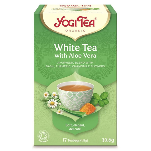 YOGI TEA ORGANIC WHITE TEA WITH ALOE VERA 17 TEA BAGS 30.6G