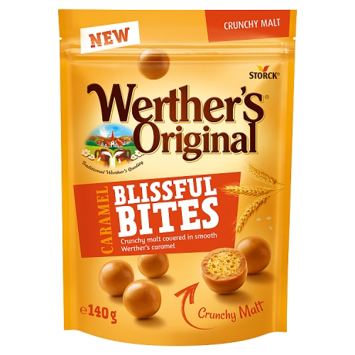 WERTHER'S ORIGINAL CARAMEL BLISSFUL BITES CRUNCHY MALT140G