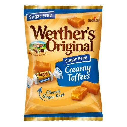 WERTHER'S ORIGINAL SUGAR FREE CREAMY TOFFEES PMP £1.25 65G