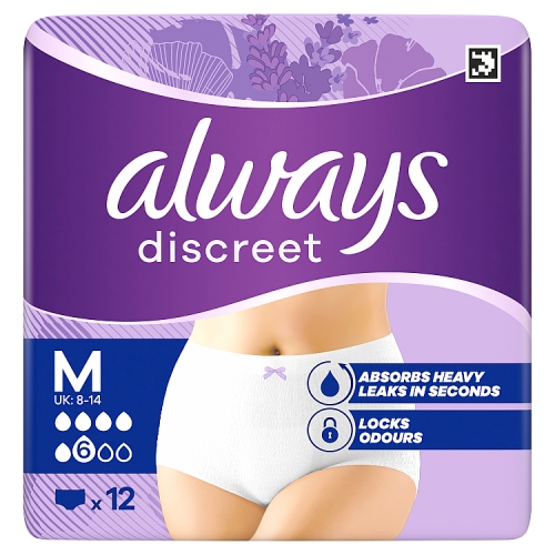 ALWAYS DISCREET PANTS NORMAL MEDIUM 12S