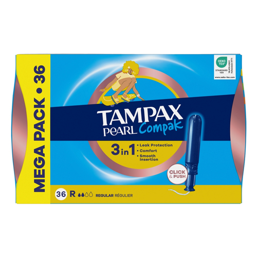 TAMPAX COMPAK PEARL REGULAR 36PK