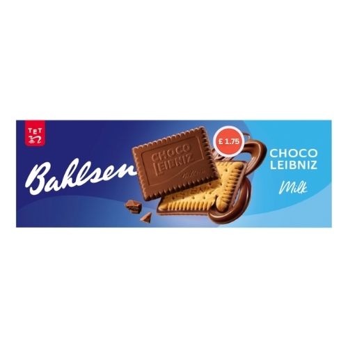 BAHLSEN CHOCO LEIBNIZ MILK PMP £1.75 111G