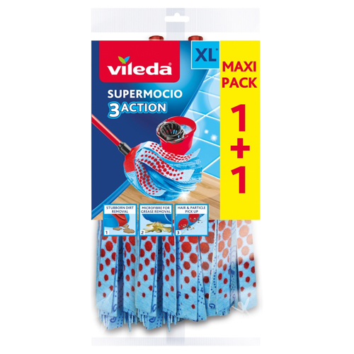 VILEDA SUPERMOCIO 3ACT TWIN REFILL 12'S