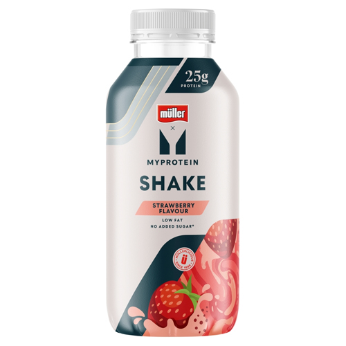 MULLER X MYPROTEIN UHT SHAKE STRAWBERRY 385ML