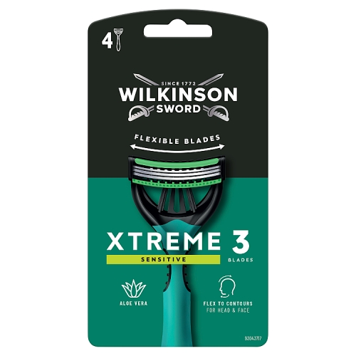 WILKINSON SWORD XTREME 3 SENSITIVE COMFORT MENS DISPOSABLE RAZORSS 4S