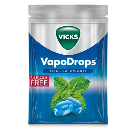 VICKS VAPODROPS BAG MENTHOL SUGARFREE X20 72G