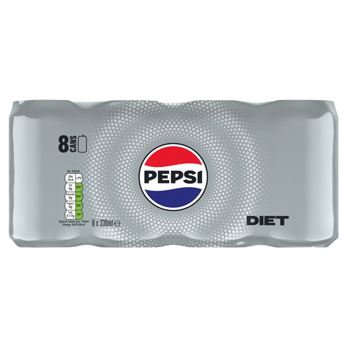PEPSI DIET CAN 8PK 330ML