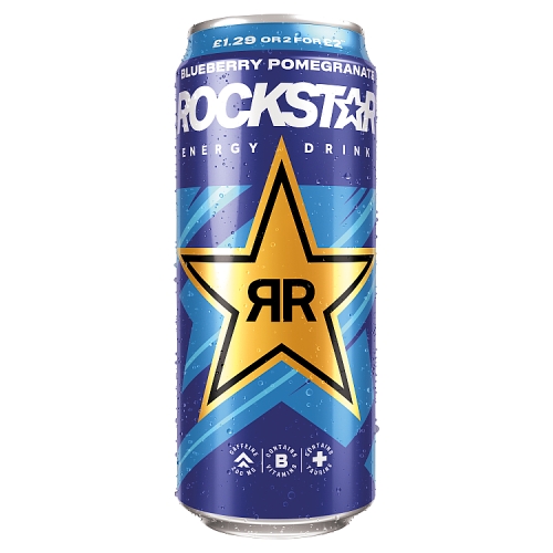 ROCKSTAR XDURANCE BLUEBERRY POMEGRANATE ACAI PMP £1.29 500ML