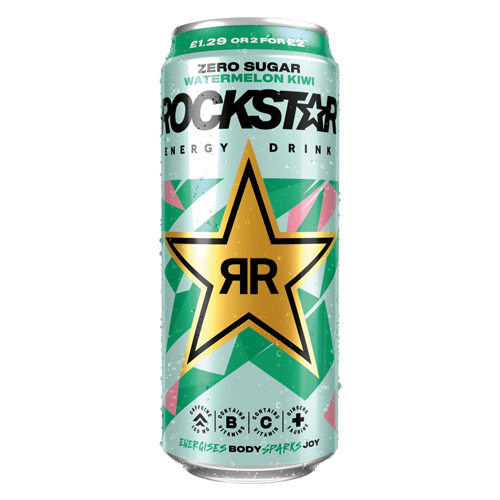 ROCKSTAR REFRESH WATERMELON & KIWI PMP £1.29 500ML