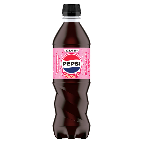 PEPSI RASPBERRY RIPPLE PET PMP £1.45 500ML