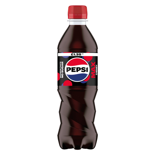 PEPSI MAX CHERRY NO SUGAR COLA PMP £1.35 PET 500ML
