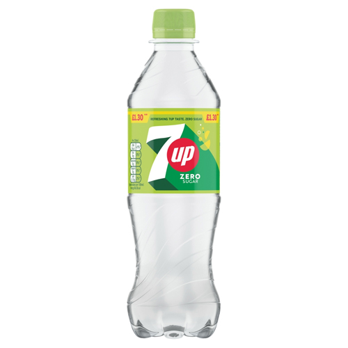7UP ZERO PMP £1.30 PET 500ML