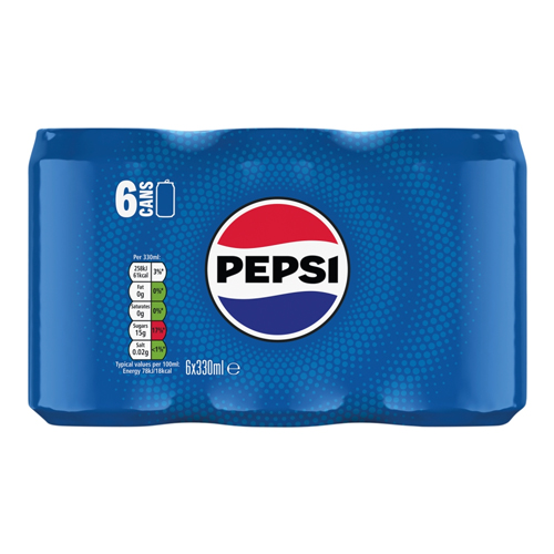 PEPSI REG CAN PMP £3.39 6PK 330ML