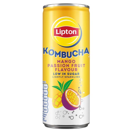 LIPTON KOMBUCHA MANGO PASSION FRUIT CAN 250ML