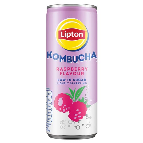 LIPTON KOMBUCHA RASPBERRY CAN 250ML
