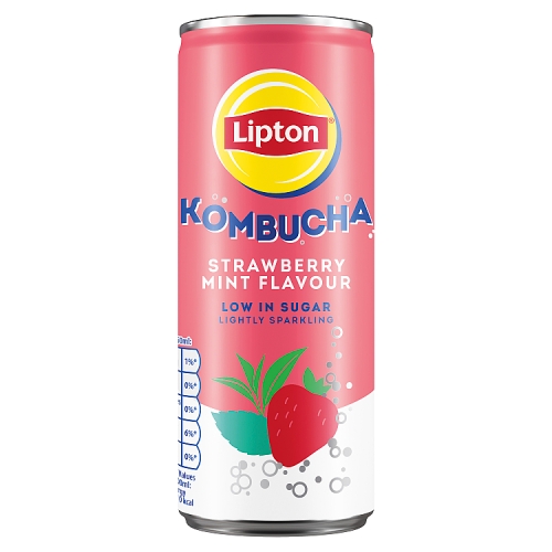 LIPTON KOMBUCHA STRAWBERRY MINT CAN 250ML