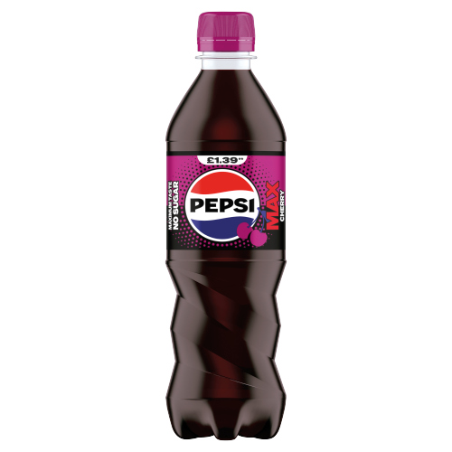 PEPSI MAX CHERRY NO SUGAR COLA PMP £1.39 PET 500ML