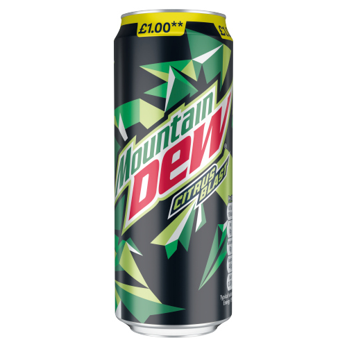 MOUNTAIN DEW CITRUS BLAST CAN PMP £1.00 330ML