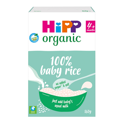 HIPP ORGANIC 100% BABY RICE 4+ MONTHS 160G