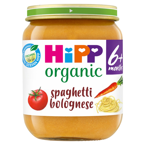 HIPP ORGANIC SPAGHETTI BOLOGNESE BABY FOOD JAR 6+ MONTHS 125G