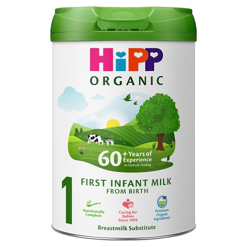 HIPP ORGANIC 1 FIRST INFANT BABY MILK POWDER FORMULA FROM BIRTH 800G