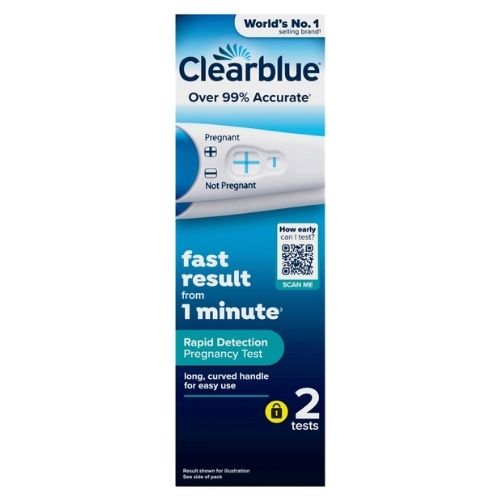 CLEARBLUE VISUAL RAPID PREGNANCY TEST 2CT