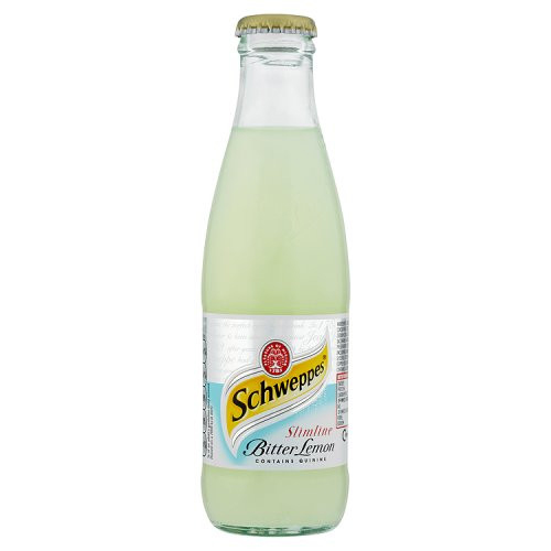 SCHWEPPES SLIMLINE BITTER LEMON GLASS 200ML
