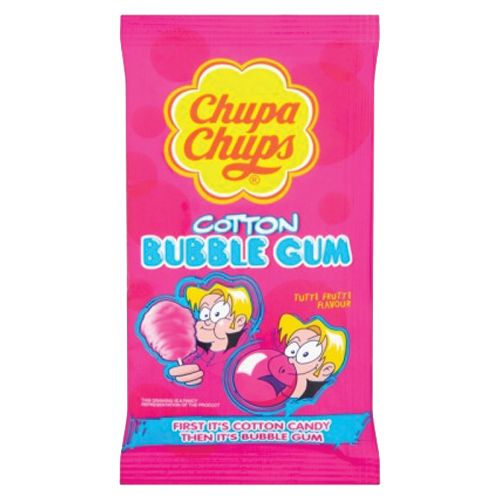 CHUPA CHUPS COTTON CANDY BUBBLE GUM TUTTI FRUTTI 11G