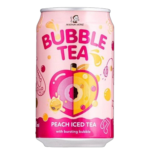 MADAM HONG PEACH ICE TEA WITH BURSTING BUBBLE 320ML