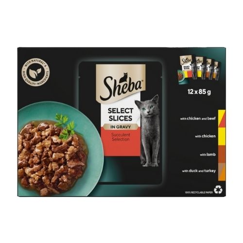 SHEBA SELECT SLICES SUCCULENT SELECTION IN GRAVY 85G